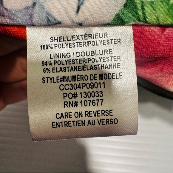 New Alice + Olivia Cerise Smocked Back Floral Bandeau Top Size 10 - Picture 9 of 13